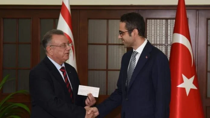 Lefkoşa Büyükelçiliği’nden 100 bin dolar katkı