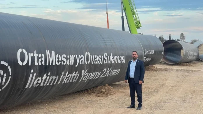 Çavuş, Orta Mesarya Sulama İletim Hattı Projesi'ni inceledi