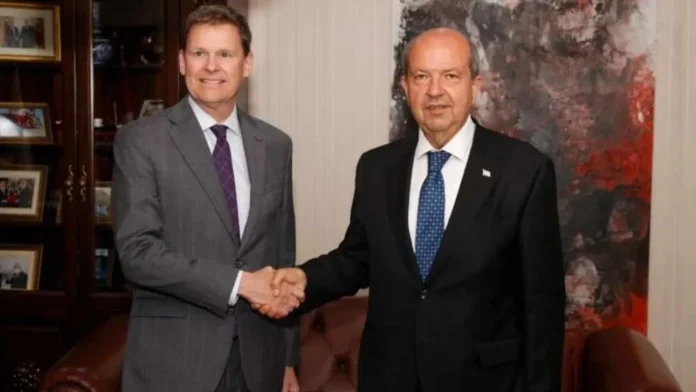 Cumhurbaşkanı Tatar, Colin Stewart'ı kabul etti