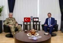 Ertuğruloğlu, Kara Kuvvetleri Komutanı Orgeneral Tokel ile görüştü